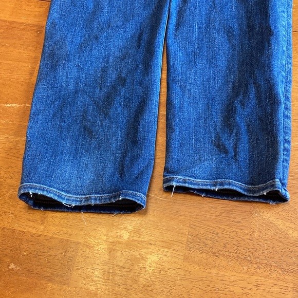 Express Womens Size S Straight Ankle High Rise Ultra Hyper Stretch Blue Jeans - Picture 8 of 15